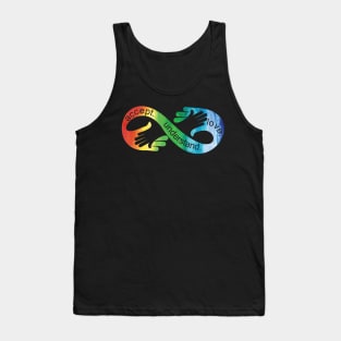 Celebrate Neurodiversity Rainbow Infinity Symbol For Neurodiversity watercolor accept. understand. love. Tank Top